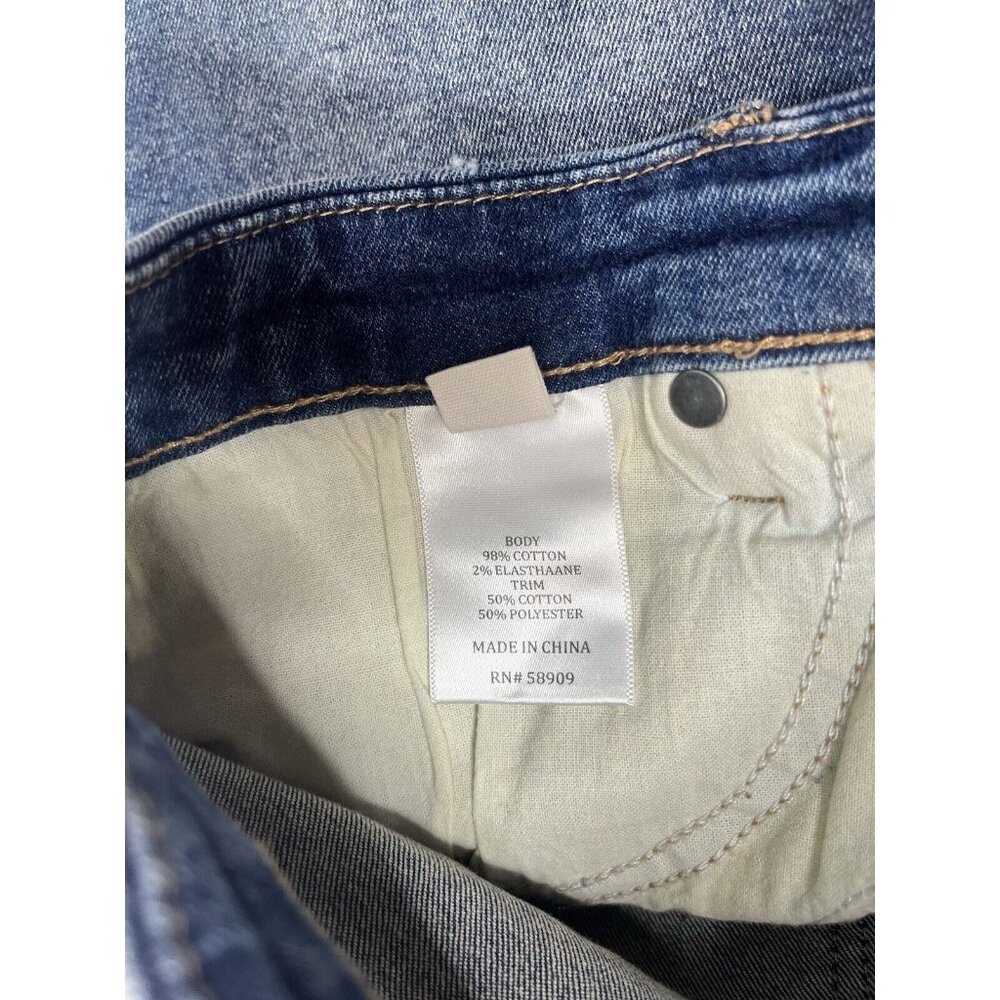 CHELSEA & VIOLET Women's Denim Distressed Boho Raw Hem Jeans NWT US 26 - Picture 4 of 5